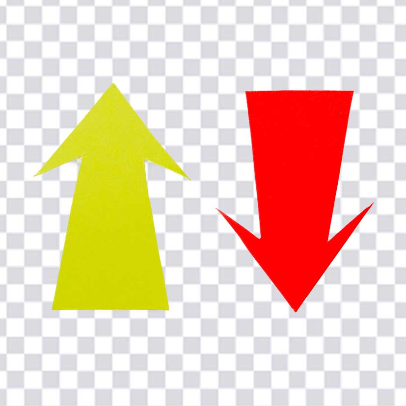 Red and yellow arrow png
